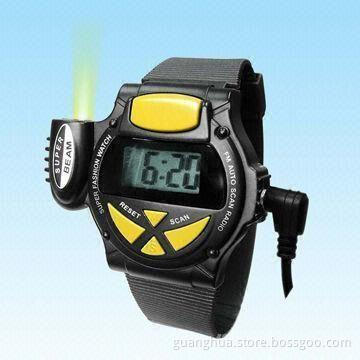 Multifunction Wristwatch with FM Radio and Mini Torch Function